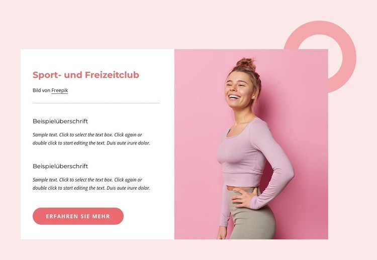 Sport- und Freizeitverein Website design