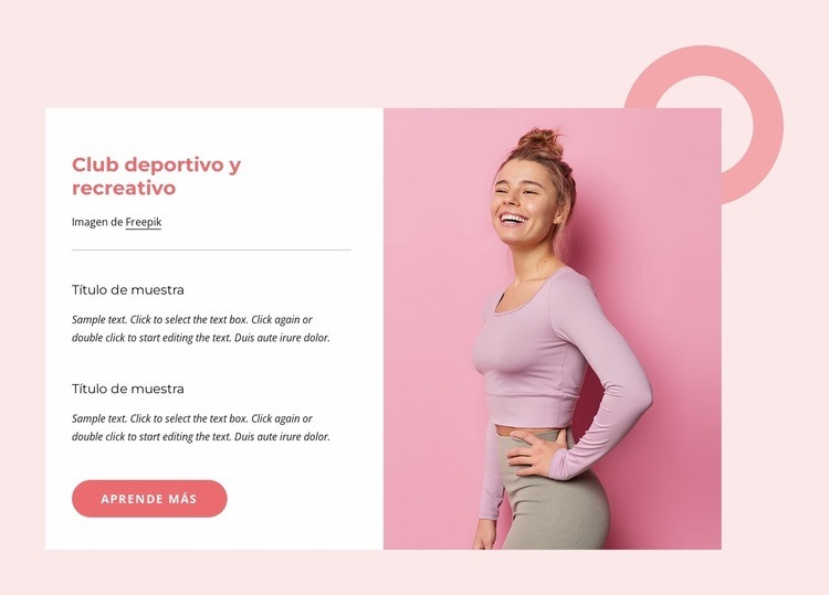 club deportivo y recreativo Creador de sitios web HTML