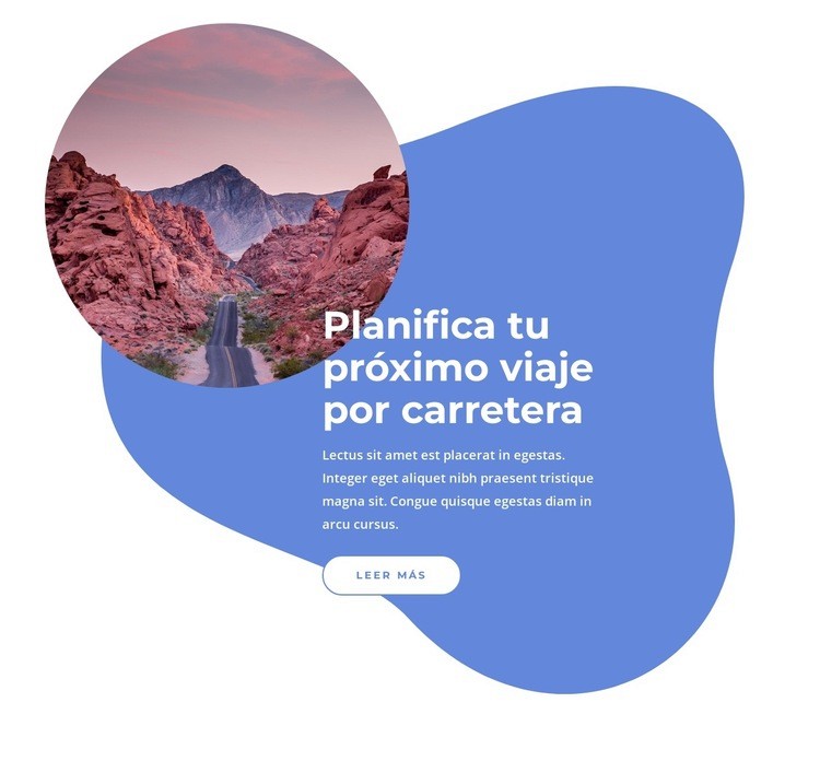 Planifica tu próximo viaje Maqueta de sitio web