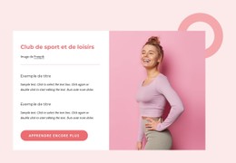 Club Sportif Et Récréatif Modèle De Magasin