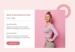 Sport And Recreational Club - Professional Homepage Design