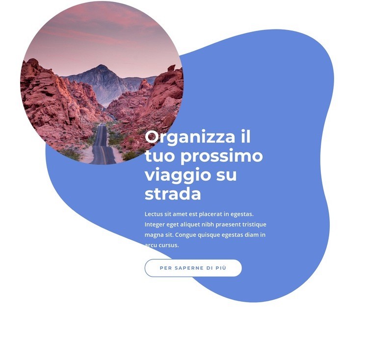 Organizza il tuo prossimo viaggio Mockup del sito web