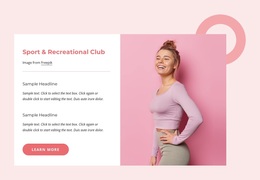 Sport And Recreational Club - Joomla Template Editor