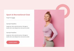 Sport And Recreational Club - Best Website Mockup