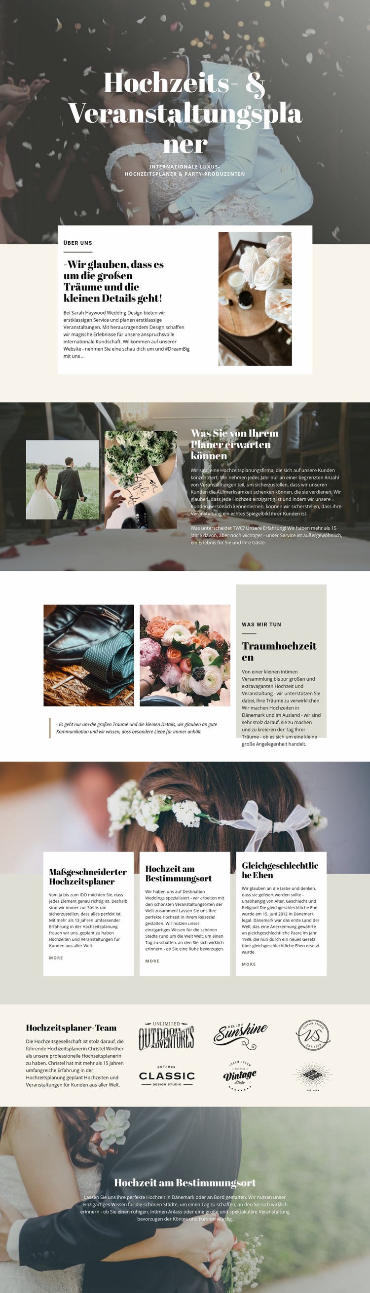 Größte Traumhochzeit HTML Website Builder