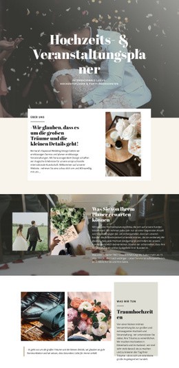 Größte Traumhochzeit - HTML5-Zielseite