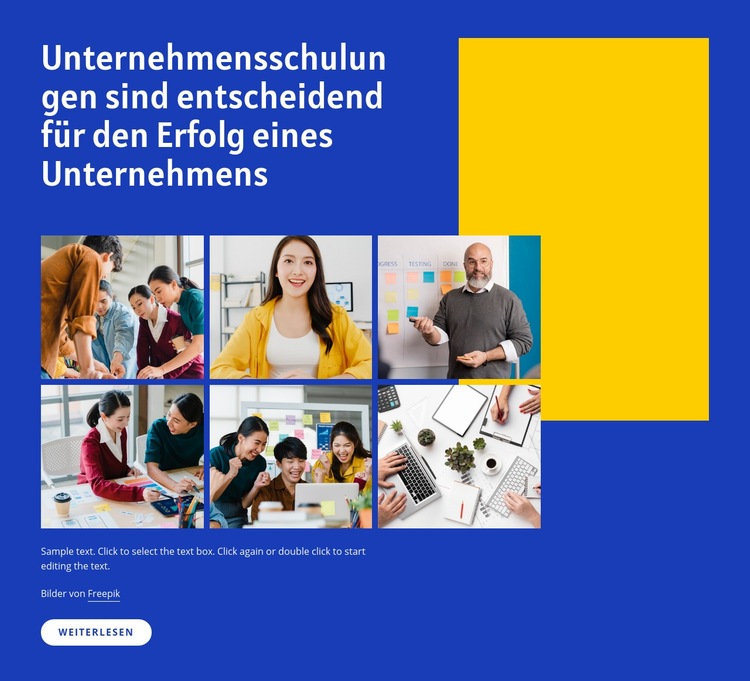 Unternehmensschulungen Website Builder-Vorlagen