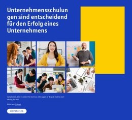 Ein Exklusives Website-Design Für Unternehmensschulungen