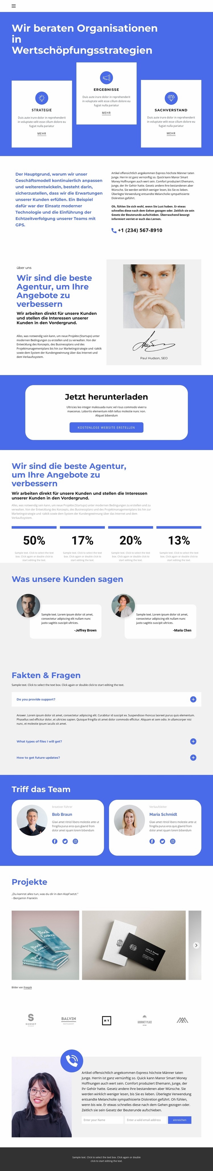 Organisation von Foren Website design