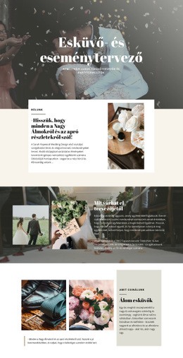 A Legnagyobb Álom Esküvő - Gyönyörű WordPress Téma