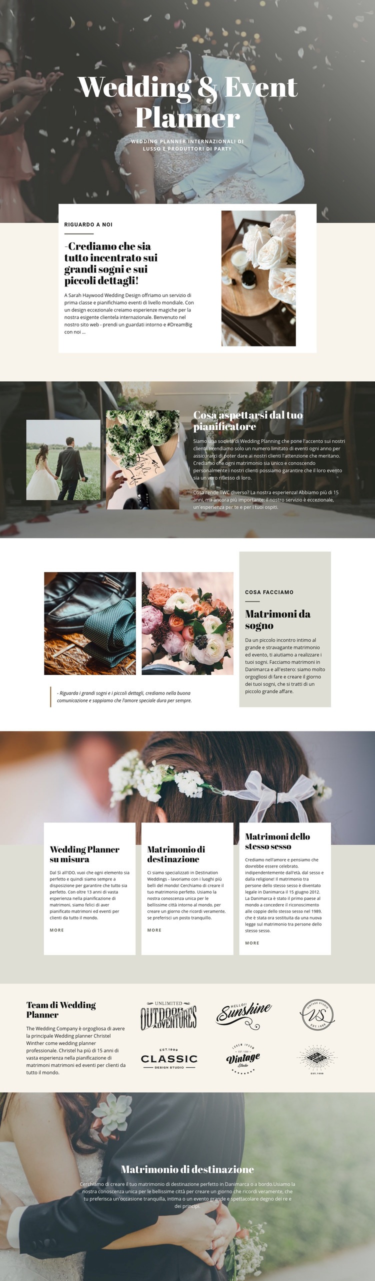 Il più grande matrimonio da sogno Mockup del sito web