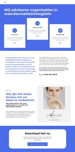 Organisatie Van Forums - Sjabloon Voor Één Pagina