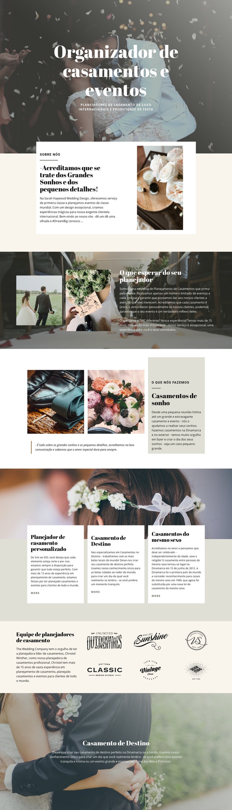 Casamento dos maiores sonhos Modelo HTML5