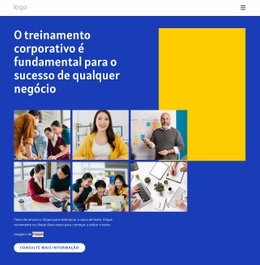 Modelo De Uma Página Mais Criativo Para Treinamentos Corporativos