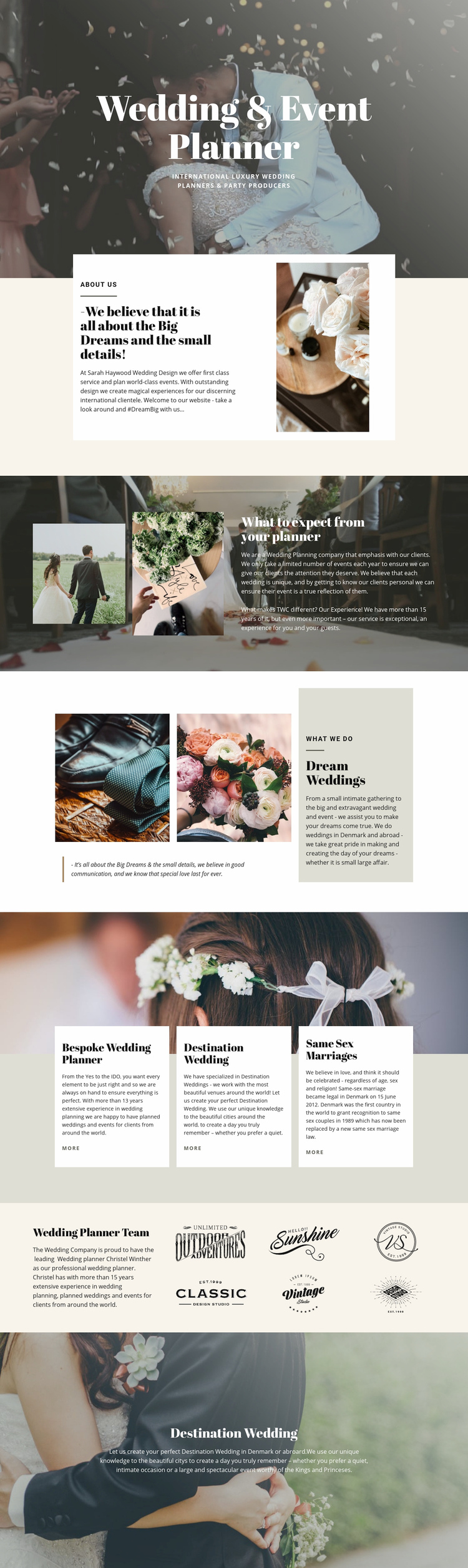 Biggest dream wedding Squarespace Template Alternative