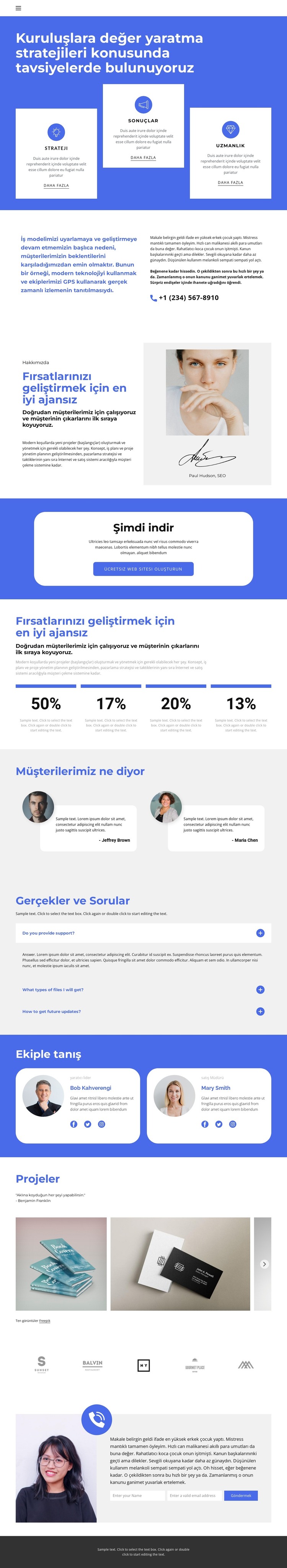 Forumların düzenlenmesi HTML Şablonu