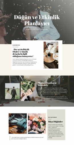 En Büyük Rüya Düğün - Ücretsiz Tek Sayfalık Web Sitesi
