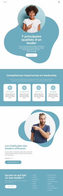 7 Principales Qualités Du Leader - Modèles De Sites Web