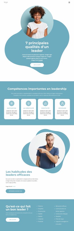 7 Principales Qualités Du Leader - Modèle De Site Web Joomla