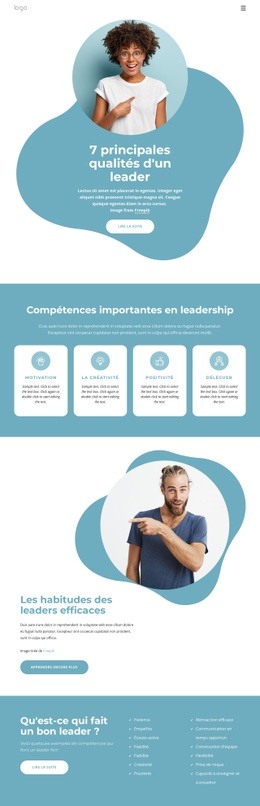 7 Principales Qualités Du Leader - Modèle D'Une Page