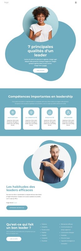 7 Principales Qualités Du Leader – Inspiration De Modèle D'Une Page