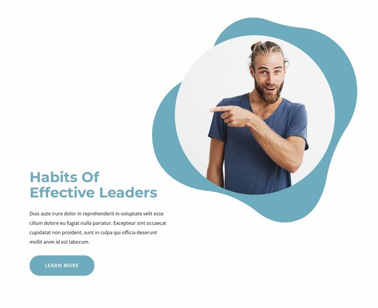 Habits of effective leaders Homepage Design