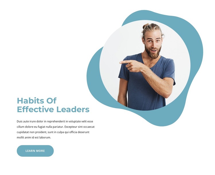 Habits of effective leaders HTML Template