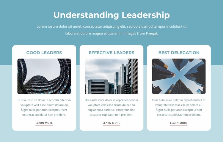 Understanding leadership Html Website Builder