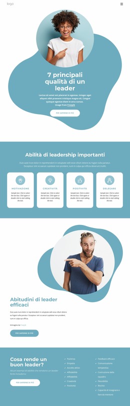 7 Principali Qualità Del Leader - Bellissimo Modello Joomla