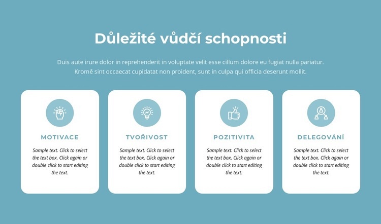 Důležité vůdčí schopnosti Webový design