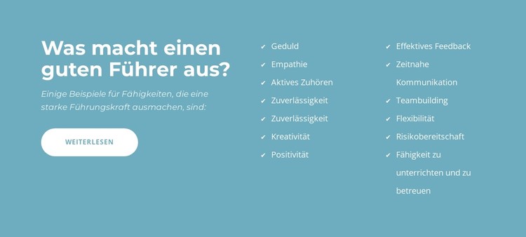 Guter Anführer CSS-Vorlage