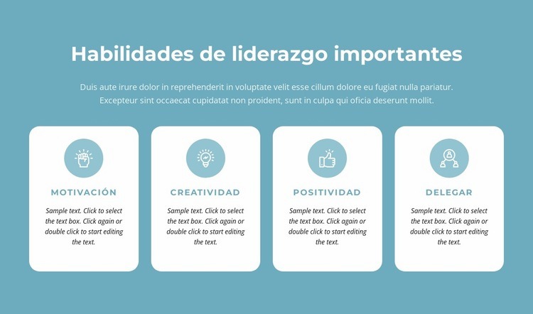 Habilidades de liderazgo importantes Plantillas de creación de sitios web