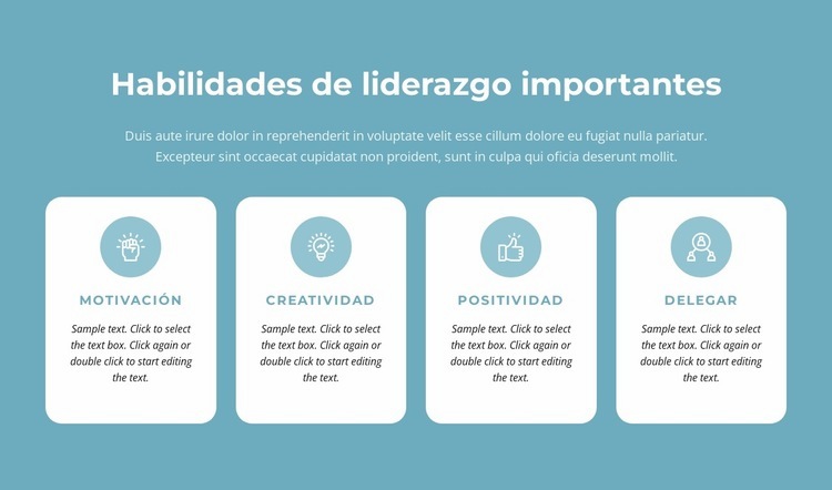 Habilidades de liderazgo importantes Página de destino