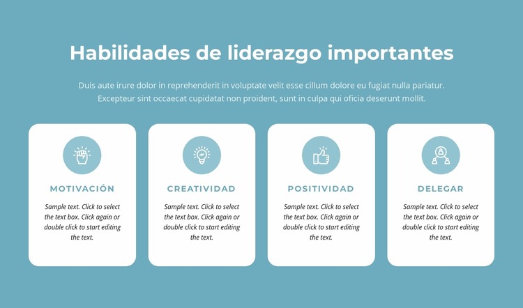 Habilidades de liderazgo importantes Plantilla Joomla