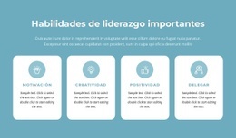 Habilidades De Liderazgo Importantes - Plantilla De Una Página