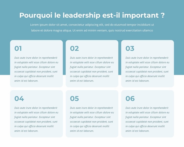 Programme des leaders actifs Modèle HTML5