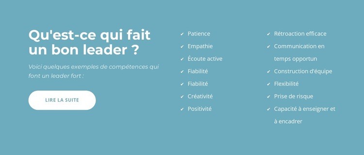 Bon meneur Modèle HTML5