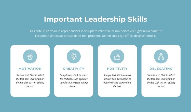 Important leadership skills Homepage Design