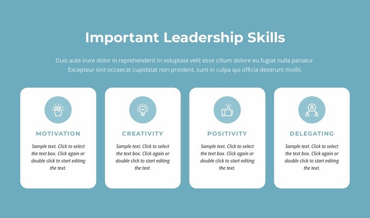 Important leadership skills Html Code Example