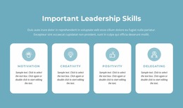 Important Leadership Skills - HTML Layout Builder