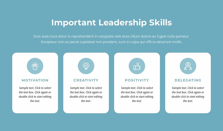 Important leadership skills Html Website Builder