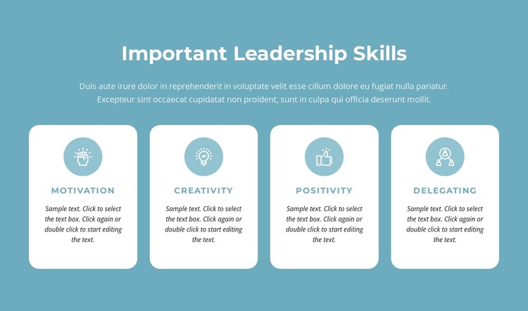 Important leadership skills HTML5 Template