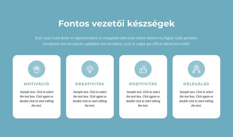 Fontos vezetői készségek Sablon