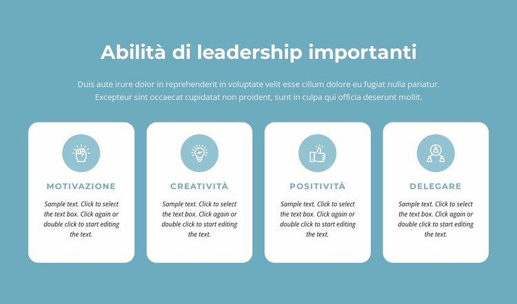 Importanti doti di leadership Modello Joomla