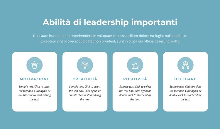 Importanti doti di leadership Tema WordPress