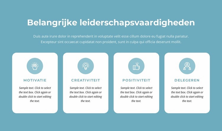 Belangrijke leiderschapsvaardigheden HTML5-sjabloon