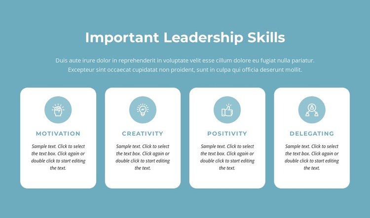 Important leadership skills One Page Template