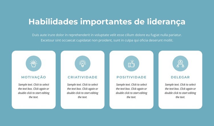 Habilidades importantes de liderança Modelos de construtor de sites