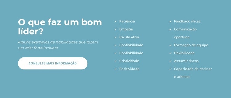 Bom líder Maquete do site