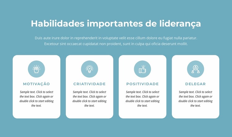 Habilidades importantes de liderança Template Joomla